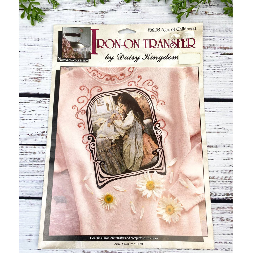Vintage Iron On Transfer by Daisy Kingdom Ages of Childhood Nostalgia Collection